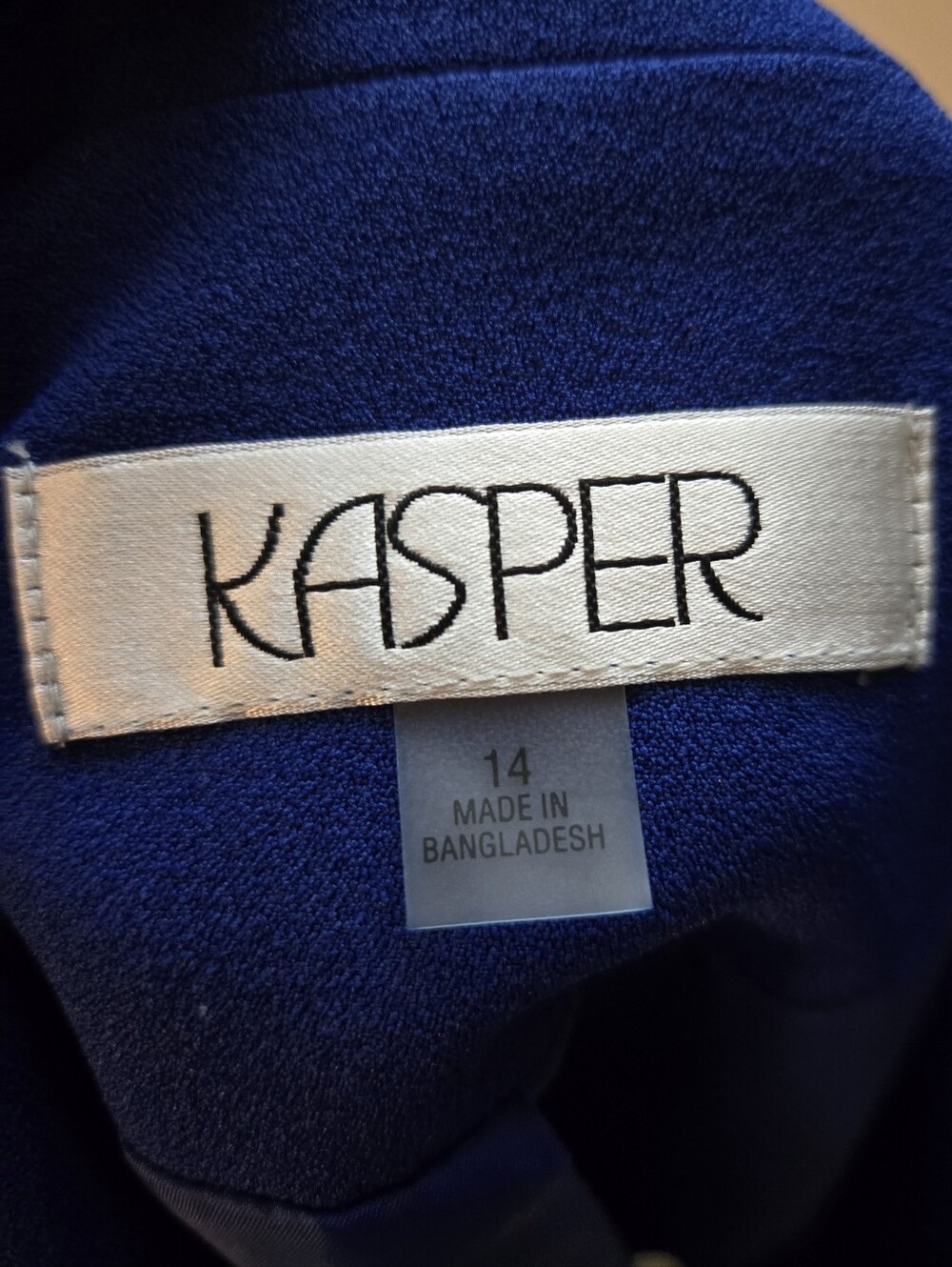 Kasper Women's Royal Blue Open-Front Blazer - Picture 6 of 6